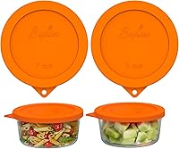 Vista 17 de Sophico - Tapas redondas de silicona de repuesto para almacenamiento para Anchor Hocking y Pyrex 7402-PC, tapas para cuencos de vidrio de 6/7 tazas