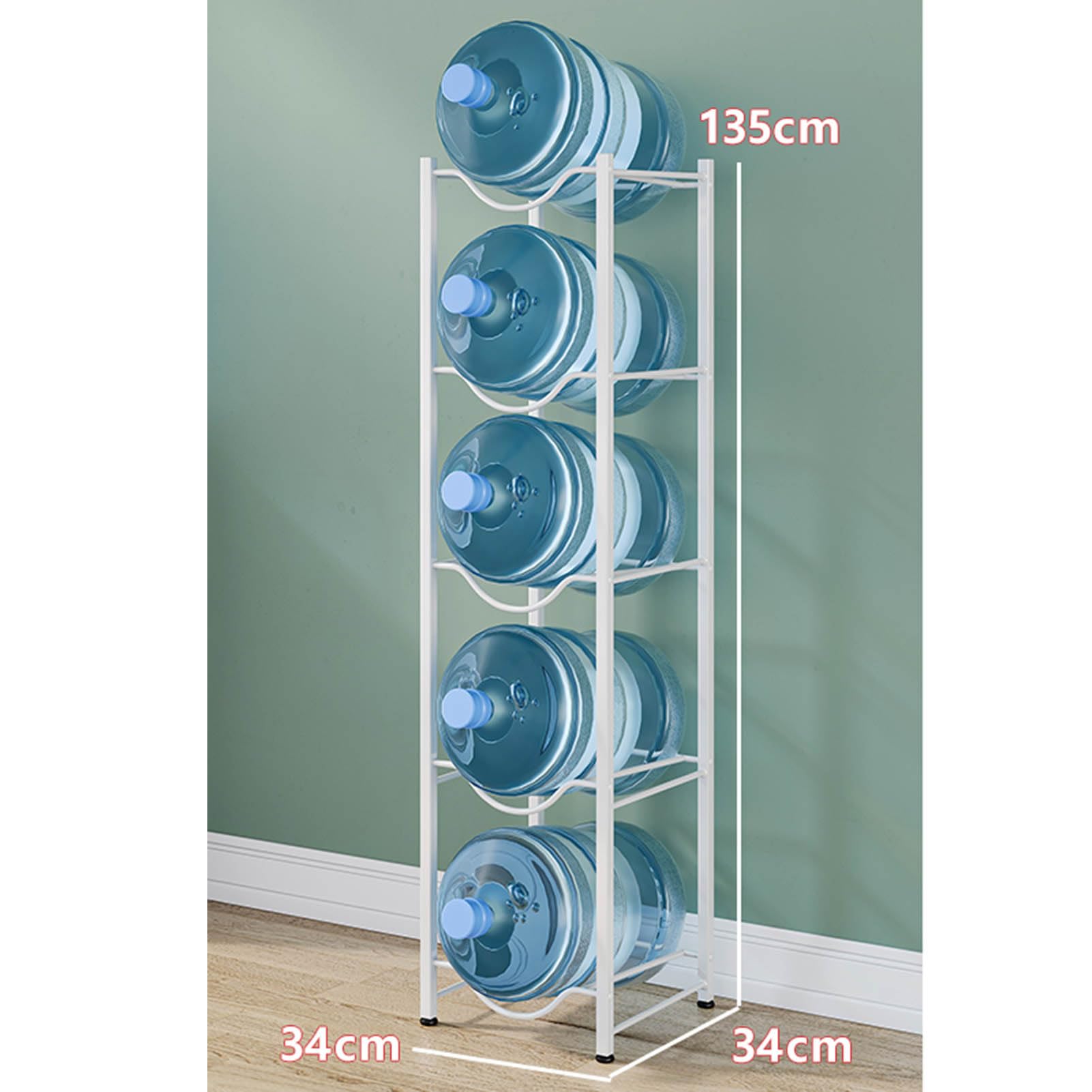 Heavy Du 5 N - Estante para botellas de agua, apilable, soporte para enfriador de doble fila, soporte dispensador de agua