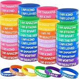 IDREAMBAND 60 PCS Motivational Wristbands