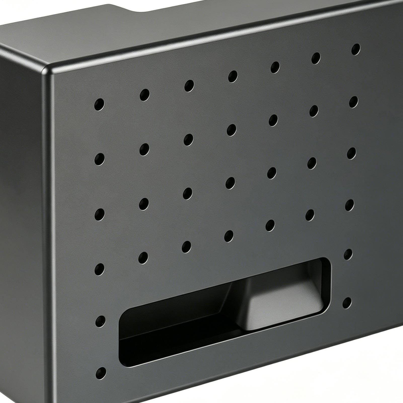 Router-Aufbewahrungsbox – Wandregal aus Karbonstahl, Wärmeableitungsschlitze, integrierte Kabelordnung, keine Bohrmontage | Schwimmende Netzwerk-Hub-Abdeckung für Wohnzimmer, Schlafzimmer, Wohnheim