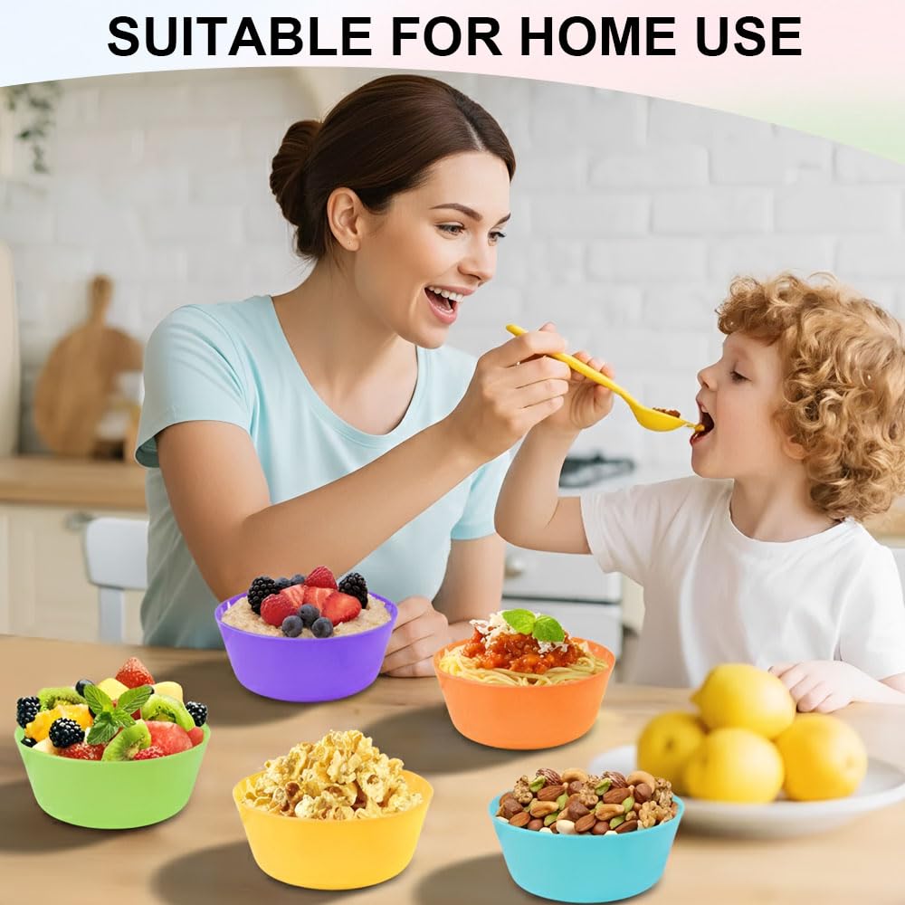 18 Ciotole Cucina Plastica,Ciotole Insalata,Bowl Colazione Colorata,Ciotoles per Zuppa Riutilizzabili,Scodella per Insalata Infrangibili,Cereali Piccola Ciotoles Macedonia per Patatine Festa