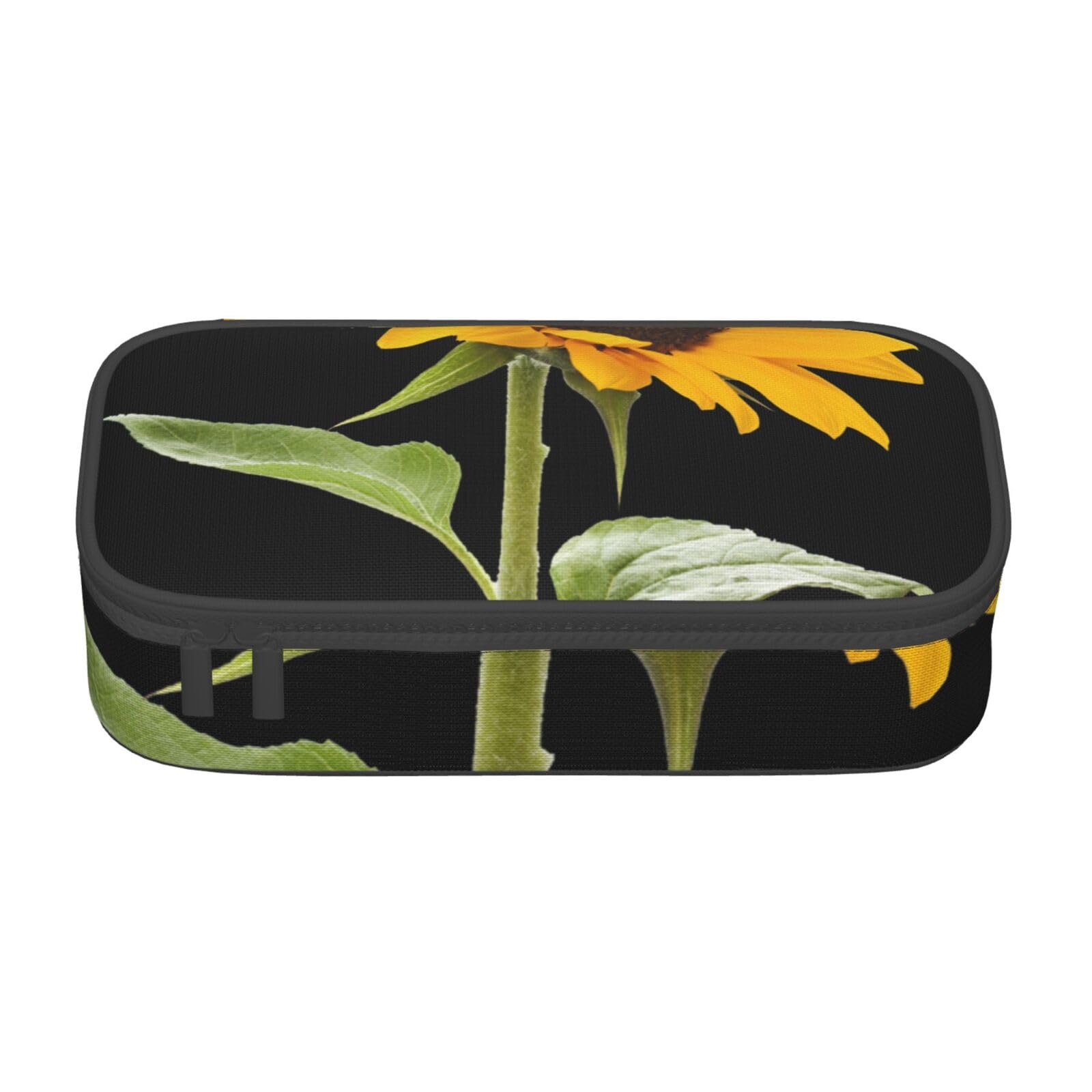 AABSTBFM Bloom Sunflower Printed Pencil Case Cute High Capacity Pen Pencil Pouch Bag with Zipper - Versatile and Durable for School, Office, and Travel