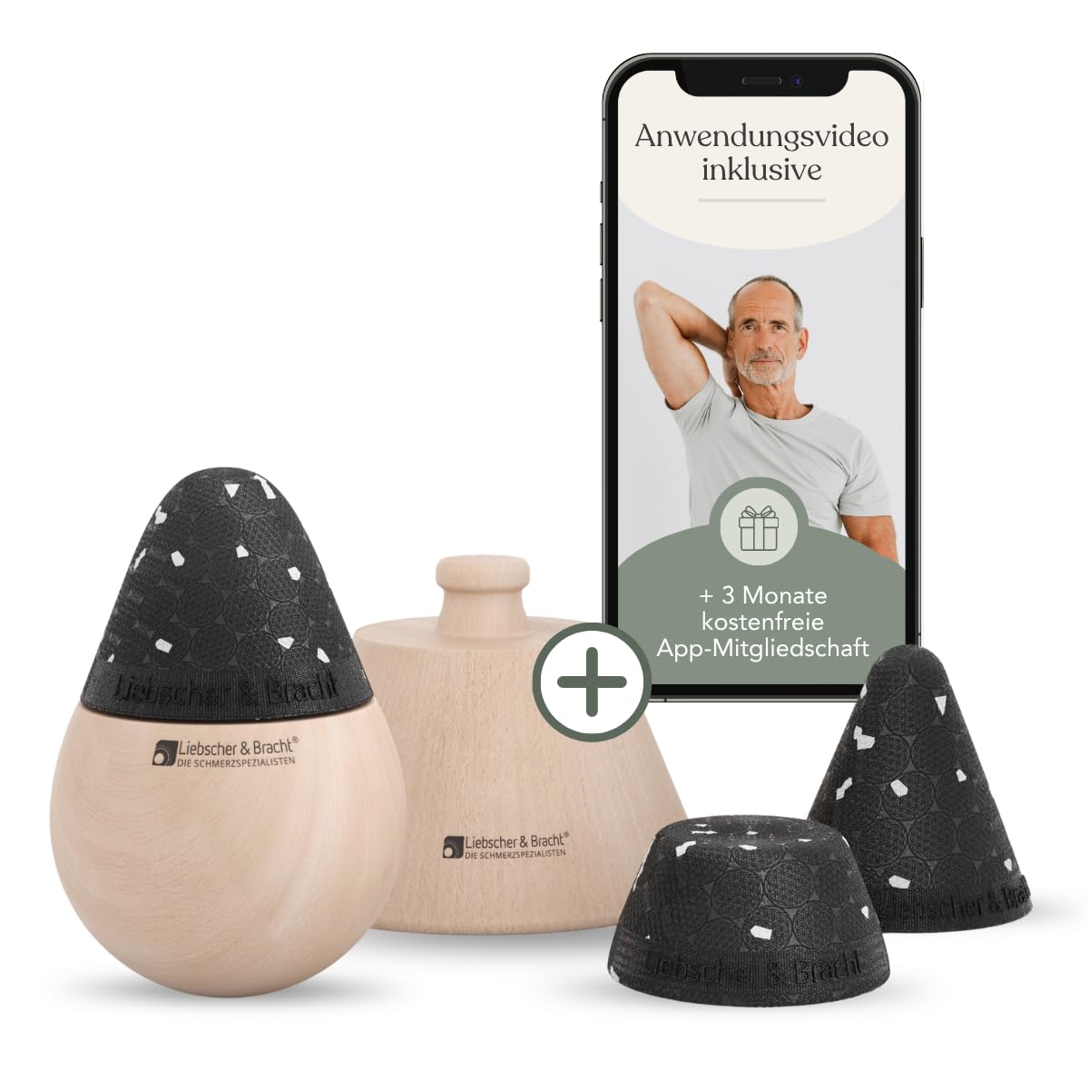Liebscher & Bracht Original Drücker-Set: Light-Osteopressur für eine effiziente Schmerztherapie - auch Triggerpunkt Drücker Massage Akupressur, Triggerknopf Made in Germany, Übungen in der App