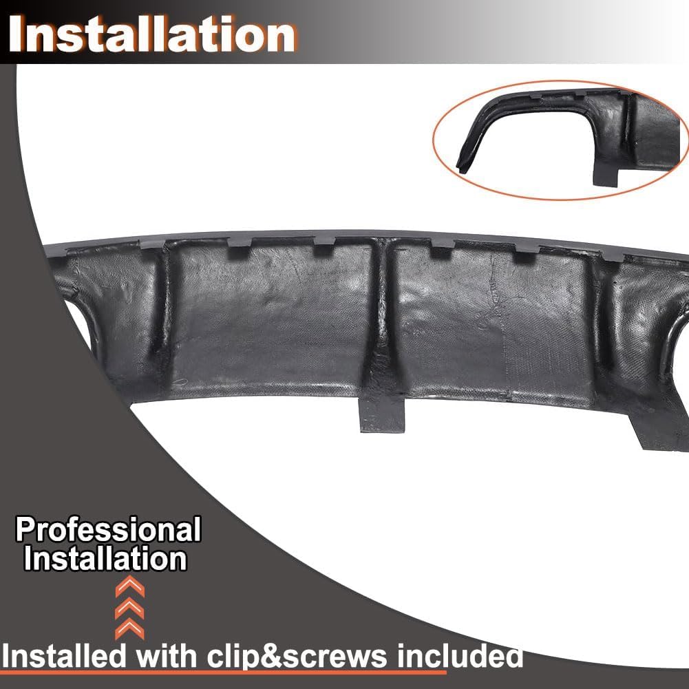 C63 Matte Black Rear Diffuser for Mercedes Benz W204 C63 AMG 2009-2011 Lower Bumper Lip Spoiler Body Kit Factory Outlet