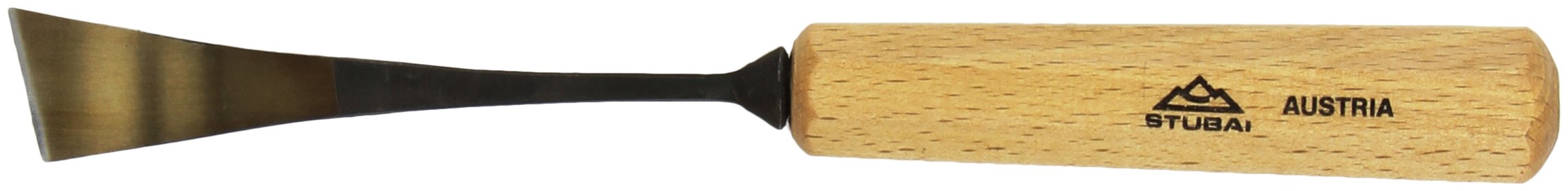 Stubai 522225 typ 22 z drewnianym uchwytem, dłuto do rzeźbienia w drewnie, złoty/beżowy, 25 mm