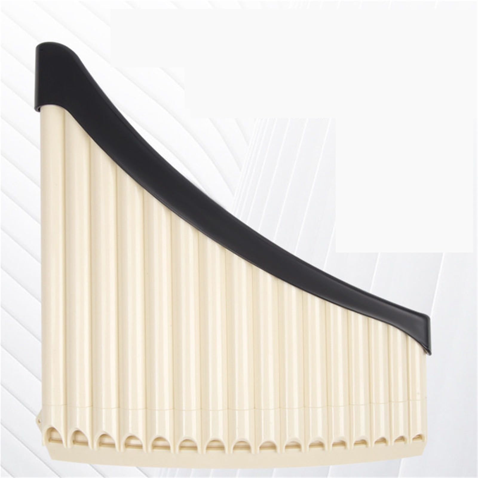 Zakrzywiony Klucz Do Fletu Pana Profesjonalnego Instrumentu Dla Początkujących Klasy C. Zawiera Dmuchawkę Fletnie Pana Dla Dorosłych(Cream White)
