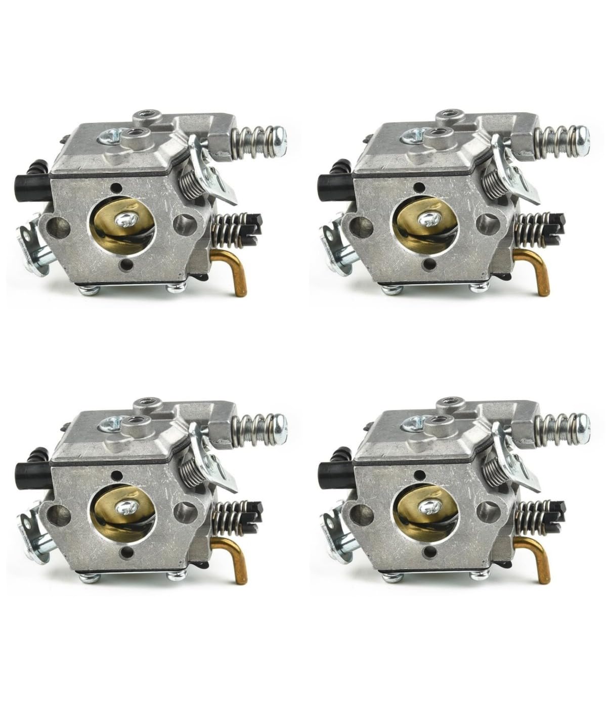 Lawn Mower Carburettor for 3800 Chainsaw Trimmer Brush Cutter Carburetor Replacement, Efficient Fuel Supply, Silver, 4 Pieces