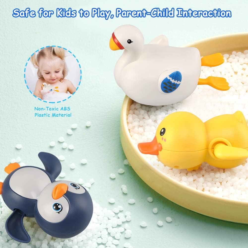Jouets de Bain 4 Pièce, Jeux de Bain pour Enfants 1 2 3 4 Ans, Jouets Flottants, Jeux d'eau,Jouet Bebe Salle de Bain/Baignoire/Piscine/Douche, Jouet Cadeau pour Garcon Fille
