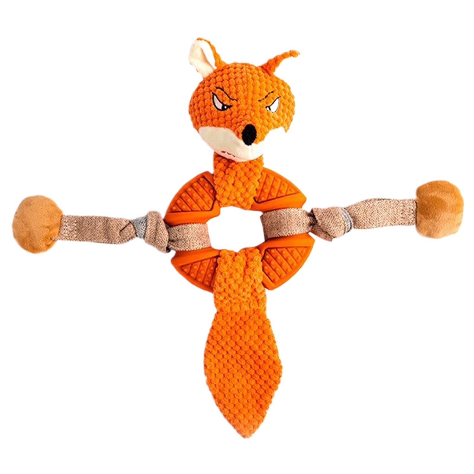 Corde à mâcher en peluche pour chien avec pouët sonore interactif