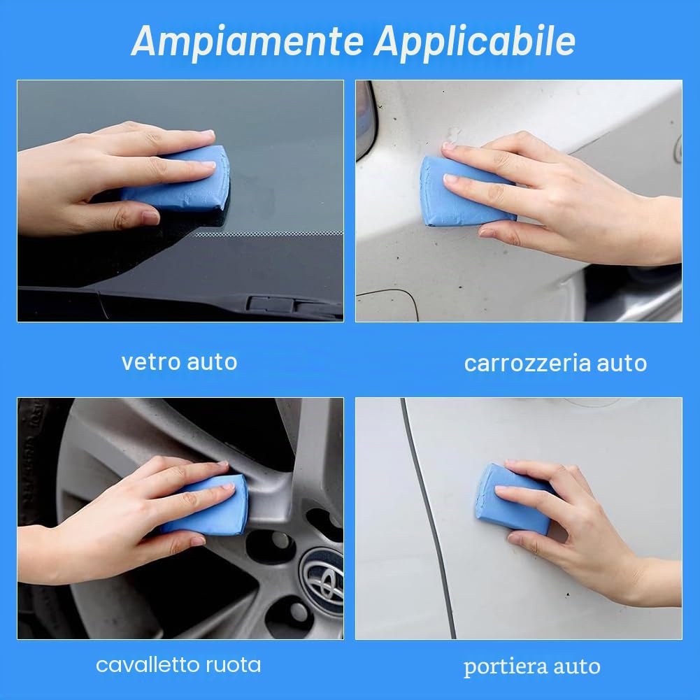 Auto Clay Bar, 2pcs 100g Clay Bar per Pulizia Auto, Barra di Argilla per Auto, Magic Clay Bar, Detailing auto argilla bar, per Cura della Vernice Auto,Pulizia Dei Cerchioni,Lucidatura dei Vetri