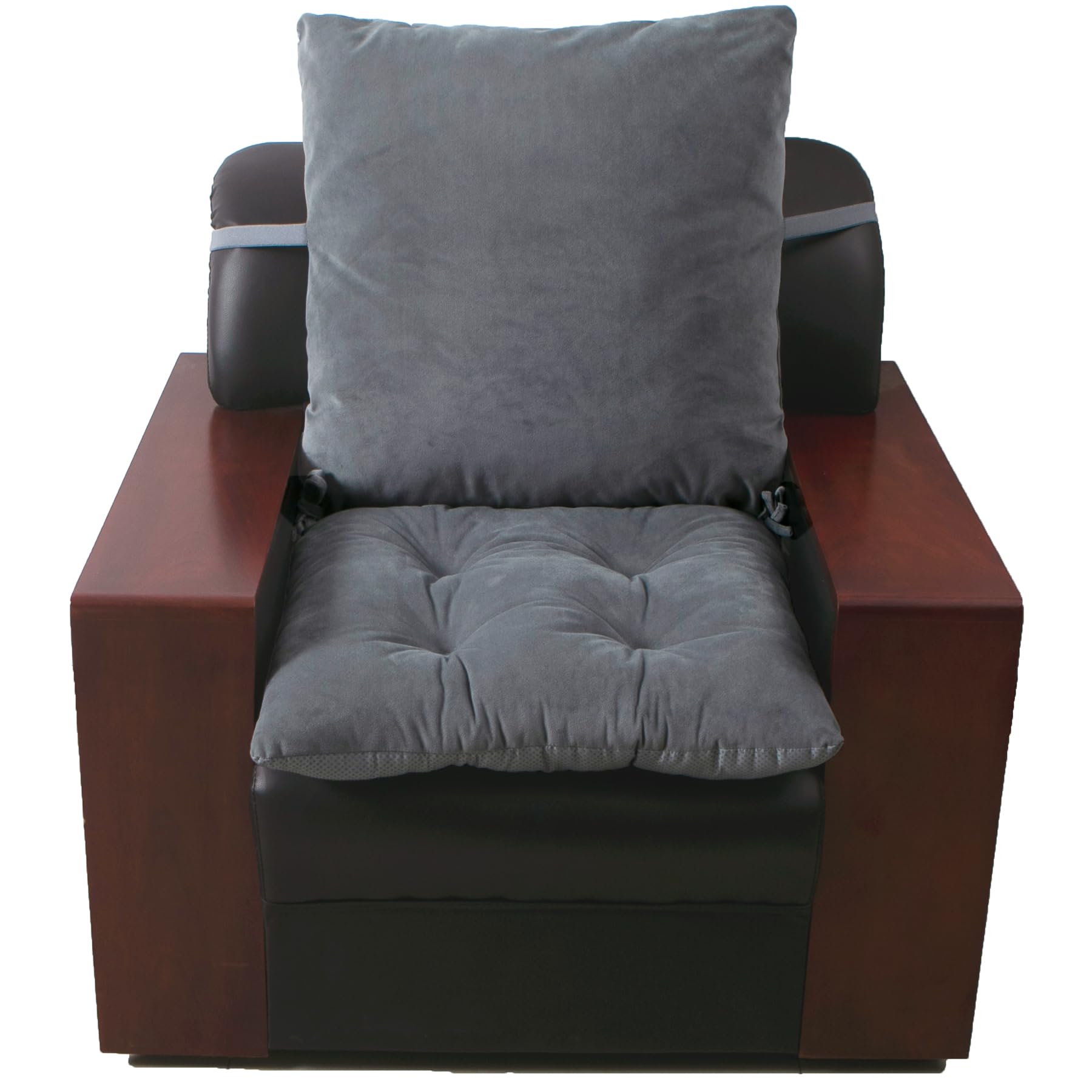 Respaldo reclinable ortopédico extra grande para aliviar el dolor de espalda baja, almohada de apoyo lumbar de respaldo alto, cojín de repuesto antideslizante con lazos de correa ajustables, para