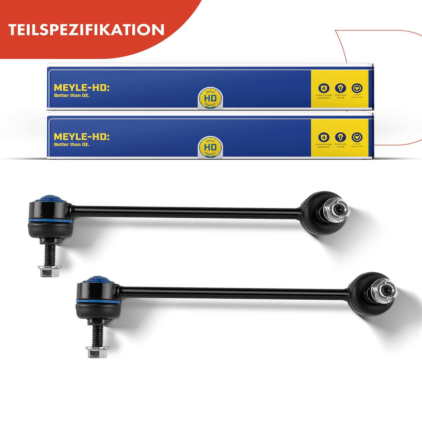 Meyle 2x Original HD Koppelstange Vorderachse Kompatibel mit Yeti 5L 2009-2015 Beetle 2011-2019 Golf V 2003-2009 Jetta III 2004-Heute