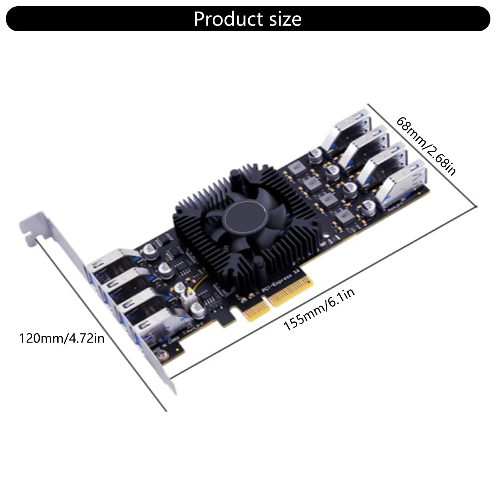 Trasforma Computer Scheda espansione PCIExpress USB 3.2 a 8 Porte da 5 Gbps Scheda PCIE USB 3.2 Supporto per Finestra Sistemi operativi Controller USB Desktop