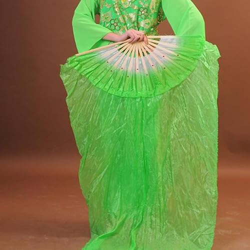 Miniatura 6 de FZBNSRKO 1.8M 70.86 "Danza del Vientre de Seda de Bambú Abanicos Largos Ventiladores Velos Fiesta Rendimiento de la Mañana Abanicos Largos