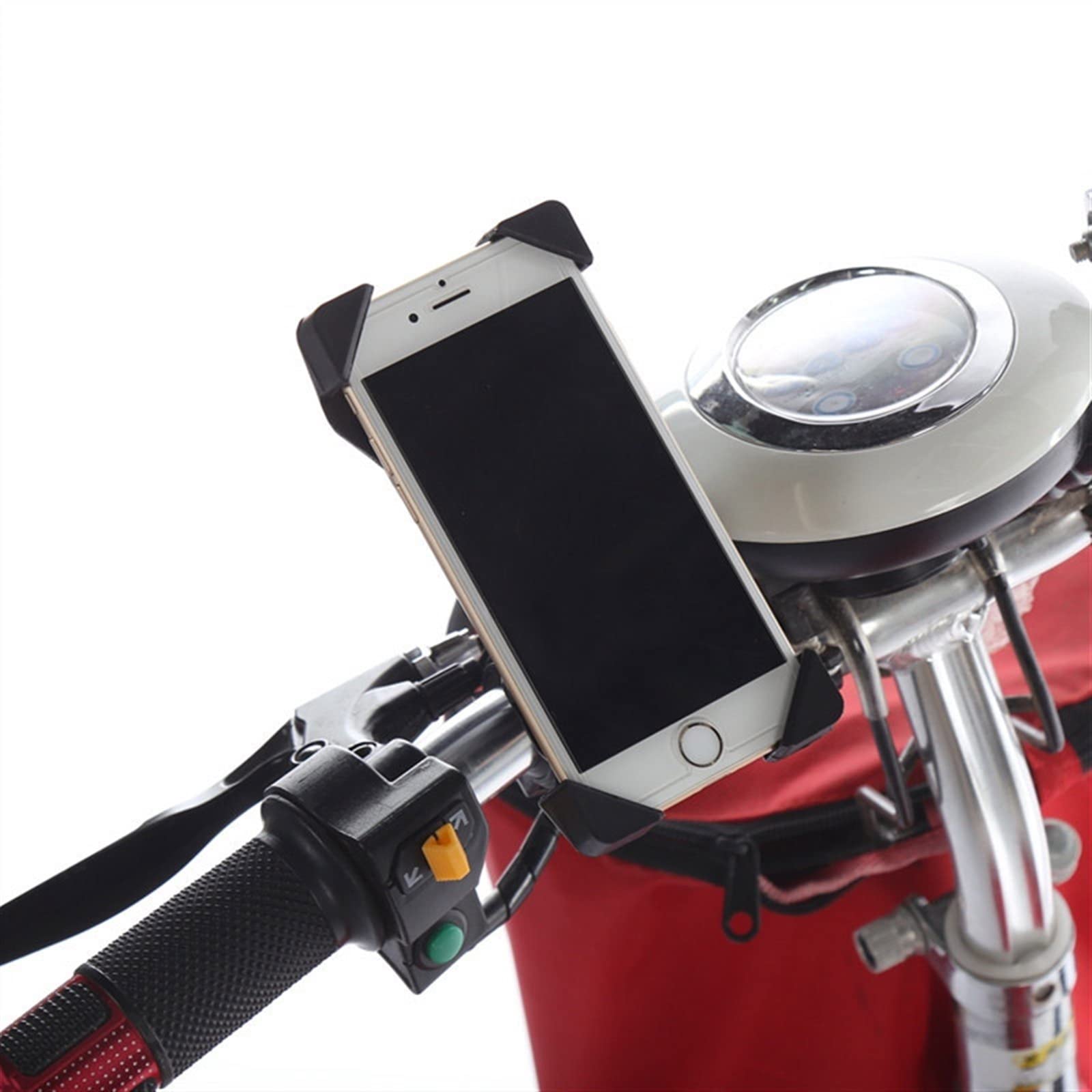 Manubrio Per Moto Da Bicicletta Staffa Di Navigazione Rotazione A 360 ° Supporto Per Telefono Regolabile Supporto Per Staffa GPS Antiurto Parti Di Modifica Staffa navigazione GPS