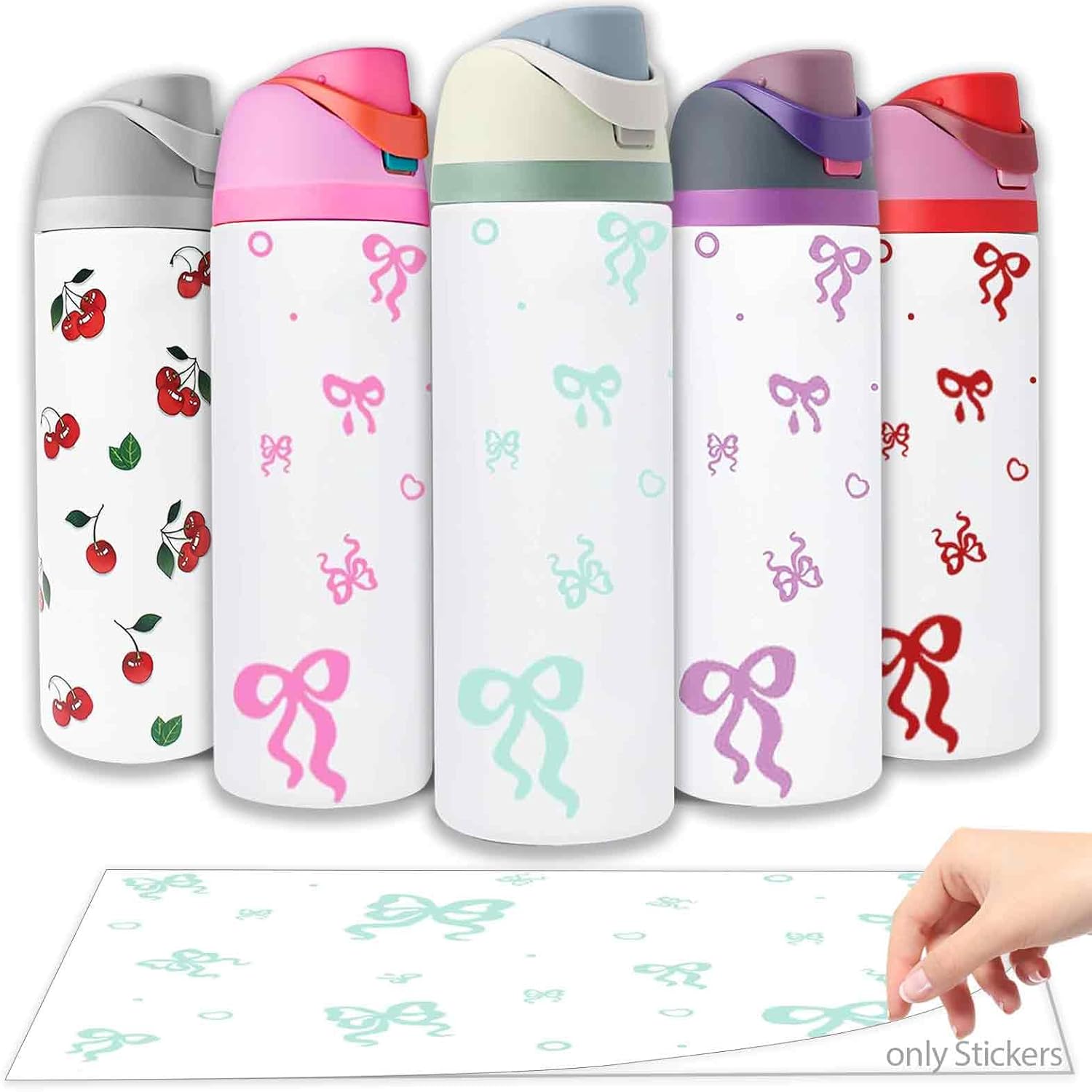 Amazon.com : Bigwaves Bows Stickers for Custom Owala Accessories - Cute ...