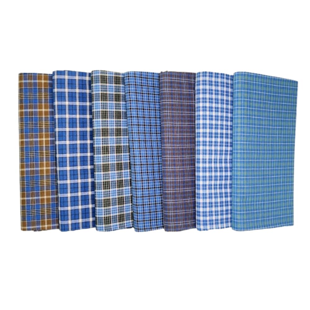 Yogam Men’s 100% Cotton Multi Colour Lungi || Soft & Breathable || Vibrant Colour & Classic Design || Free Size (Pack of 2)-picture-26