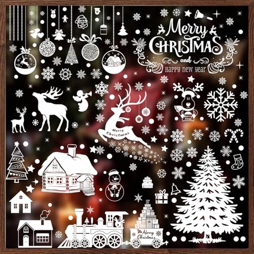 236 Stk Fensterbilder Weihnachten Selbstklebend, 9 Blätter PVC...