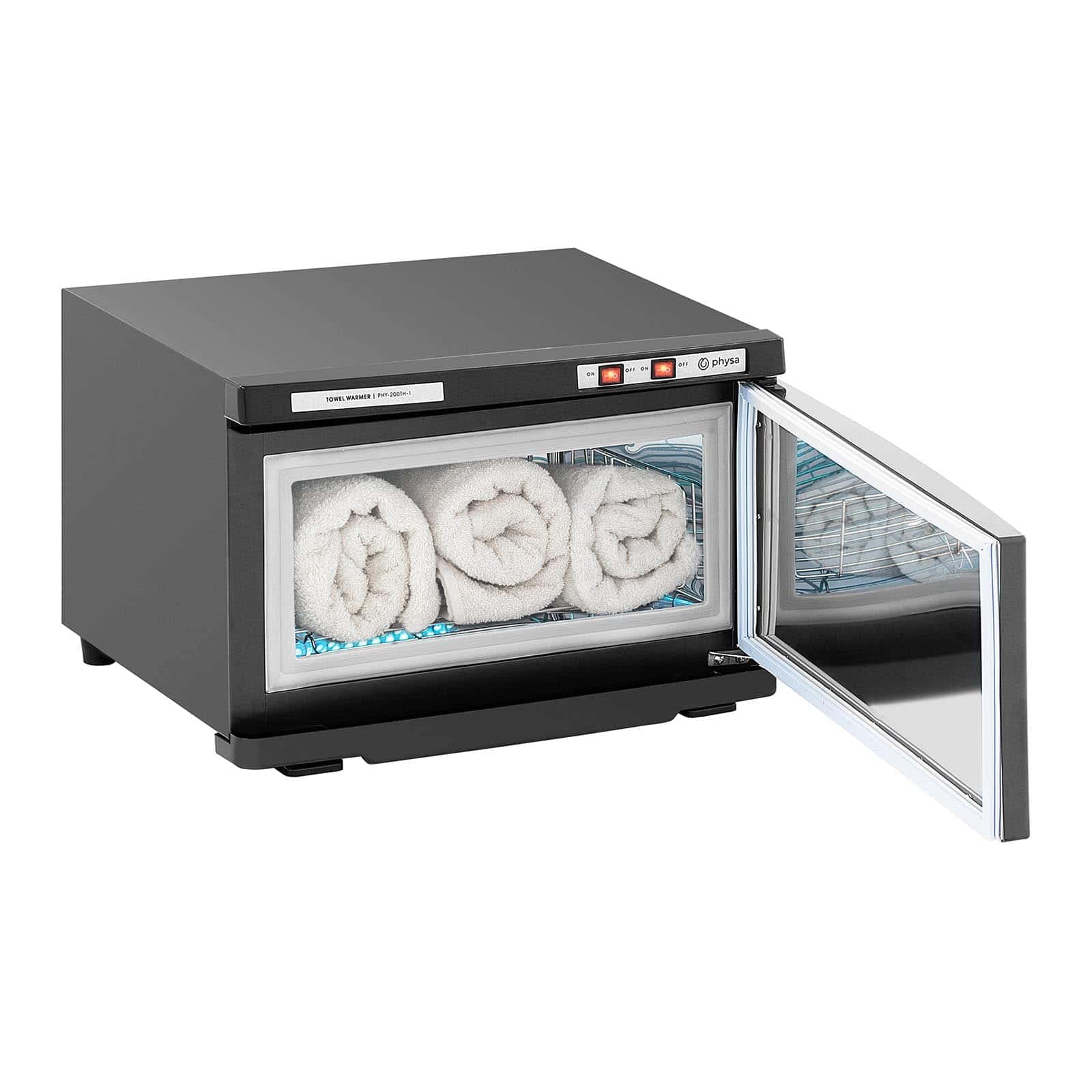 Physa Horno Calentador de Toallas Calientatoallas para Salón de Cosmética PHY-200TH-1_Black (Potencia: 230 W, Capacidad: 16 L, Temperatura: 70 °C, UV)