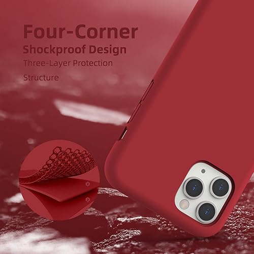 Miniatura 4 de K TOMOTO Funda compatible con iPhone 11 Pro Max, protección contra caídas y goma de gel de silicona líquida, cubierta de cuerpo completo con