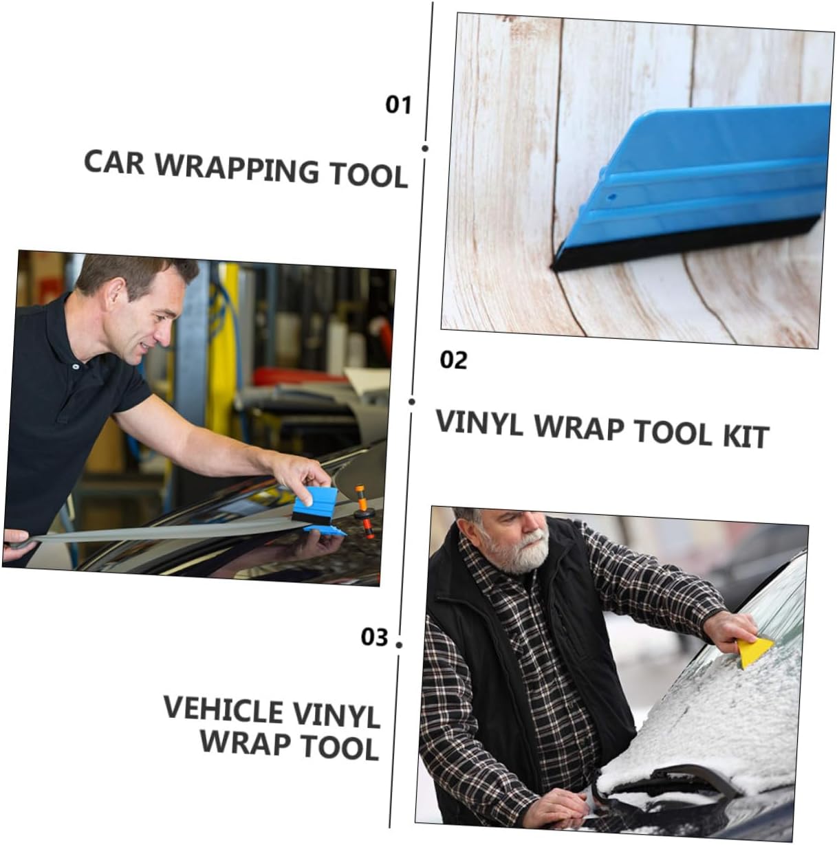 Vinyl Film Wrapping Tool Set Car Film Application Tools Kit Squeegee Protective Wrapping for Car
