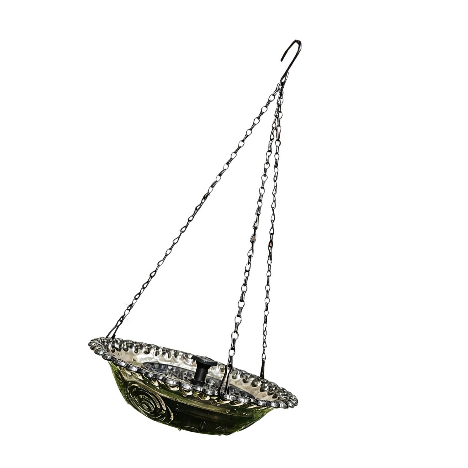Limtula Black Fountain Bird Bath Solar Outdoor Hanging Fountain Garden Hanging Hummingbird Bowl Shower For Garden Waterproof