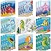 Jutom 24 Pcs Coloring Book Bulk Relaxing Illustrations Themed Coloring Book for Kids Holiday Coloring Book Party Favors Gifts DIY Art Drawing Home School Classroom Activity Book (Sea Life)