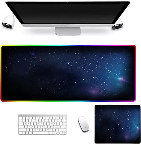 Mouse Pads Anime Game Color Mousepad RGB Backlight Large Mouse Pad Gaming LED Gamer Desk Mat Keyboard Pad Mats Mause Pads XXL Pc 31.49 inch x12 inch