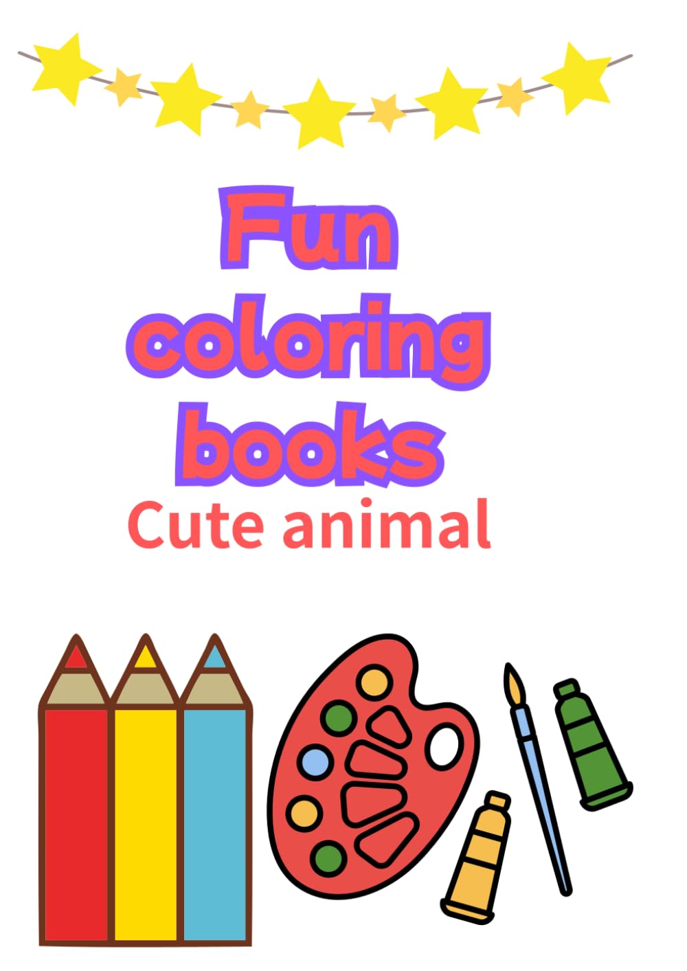 Fun coloring book Cute animals