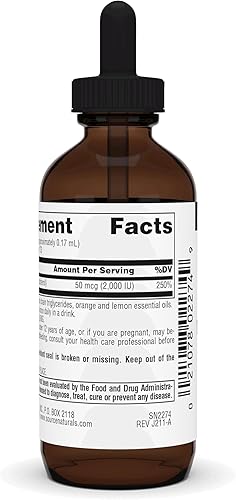 Miniatura 3 de Source Naturals Vitamina D-3 Gotas Líquidas 2000 iu Apoya la Salud Ósea e Inmune - 1 onza líquida
