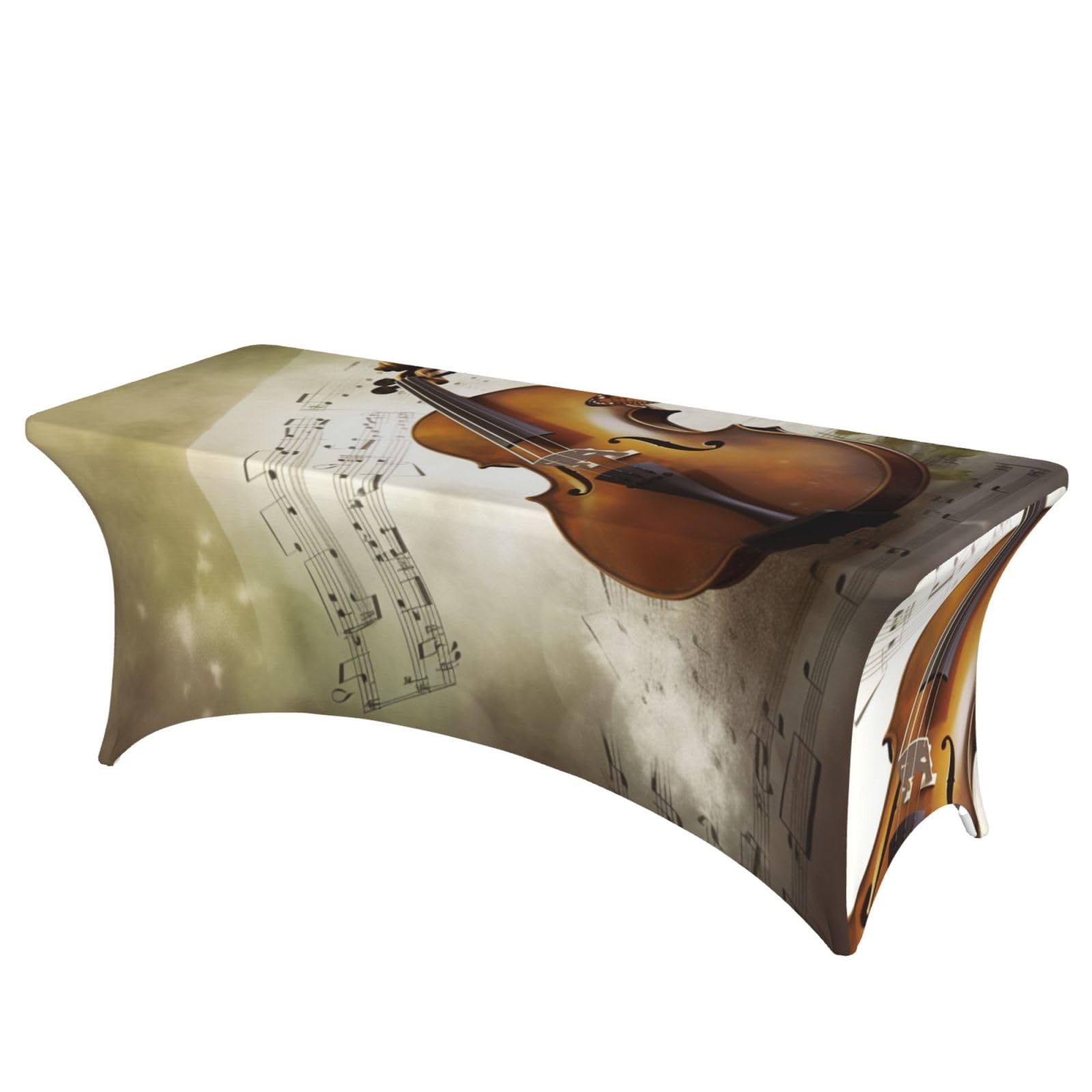 Nappe violoncelle lycra table 6 pieds housse extensible mariage buffet