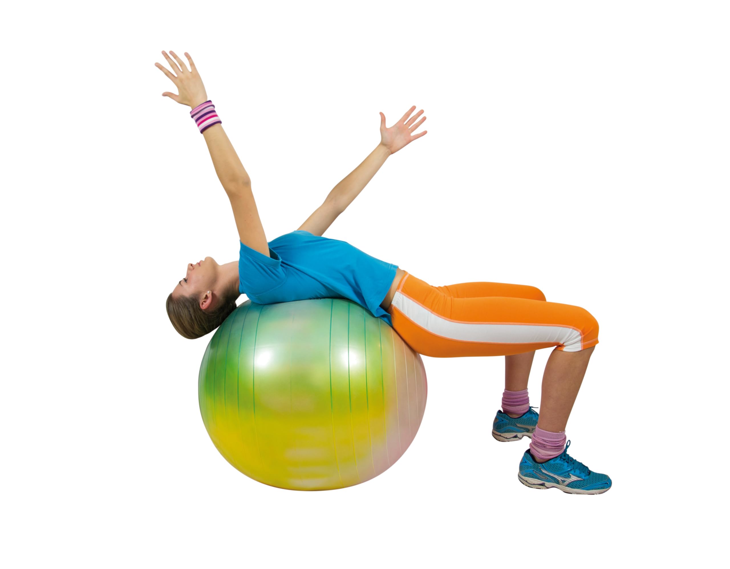 GYMNIC Arte Palla da ginnastica multicolore per fitness max Ø 65 cm, fisioterapia e riabilitazione, ideale per esercizi posturali e come seduta dinamica, dispositivo medico classe I