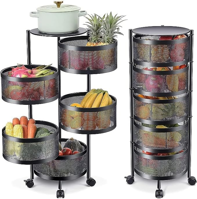 See full amazon price history chart for Homeor Metal Multi-Purpose Mesh Rotating Trolley Storage Organizer and Kitchen Accessories Items for Kitchen Storage Rack Design for Fruits&VegetableIKitchen Accessories Items,5 Layer, Black, Round Homeor Metal Multi-Purpose Mesh Rotating Trolley Storage Organizer and Kitchen Accessories Items for Kitchen Storage Rack Design for Fruits&VegetableIKitchen Accessories Items,5 Layer, Black, Round (B0CR1M5Q65) Amazon Price History, Amazon Price Tracker