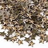Beadsland Hotfix Iron On, Flat Back Stars Studs - 1/4 Flatback Glue on Studs 300pcs (Bronze, 12x12mm)