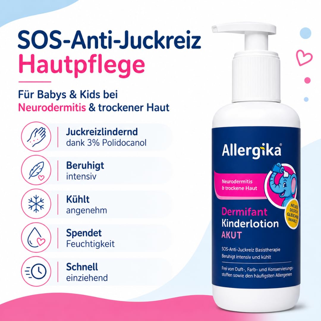 Kinderlotion AKUT 200 ml I mit Pharma Perle Duschgel (2x) | Akutpflege mit Polidocanol, Glycerin, Nachtkerzenöl und Panthenol für trockene, empfindliche Kinderhaut