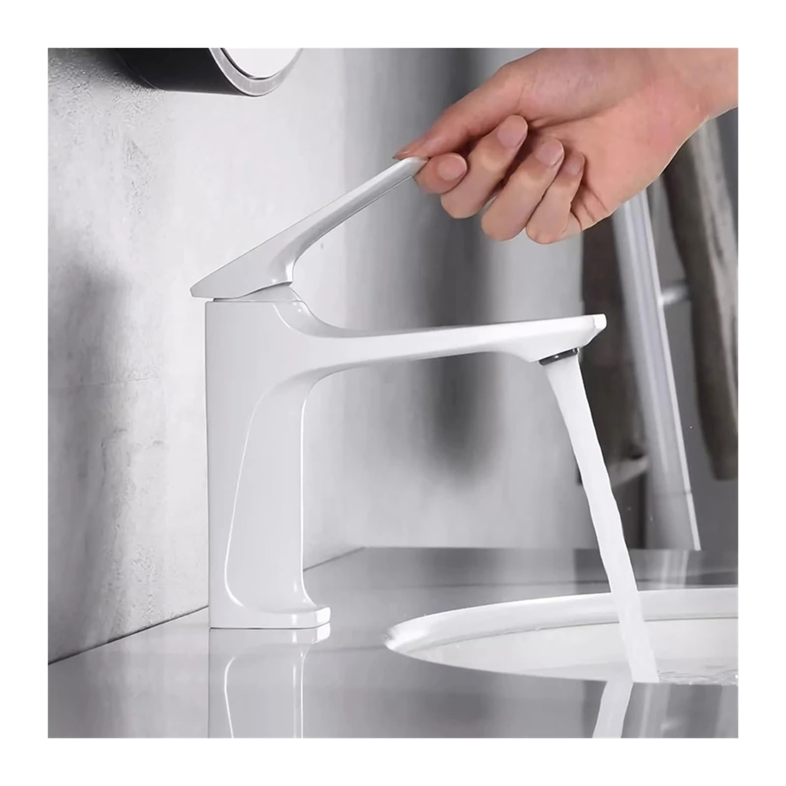 Robinet de lavabo anti-fuite en laiton avec mitigeur monocommande fluide