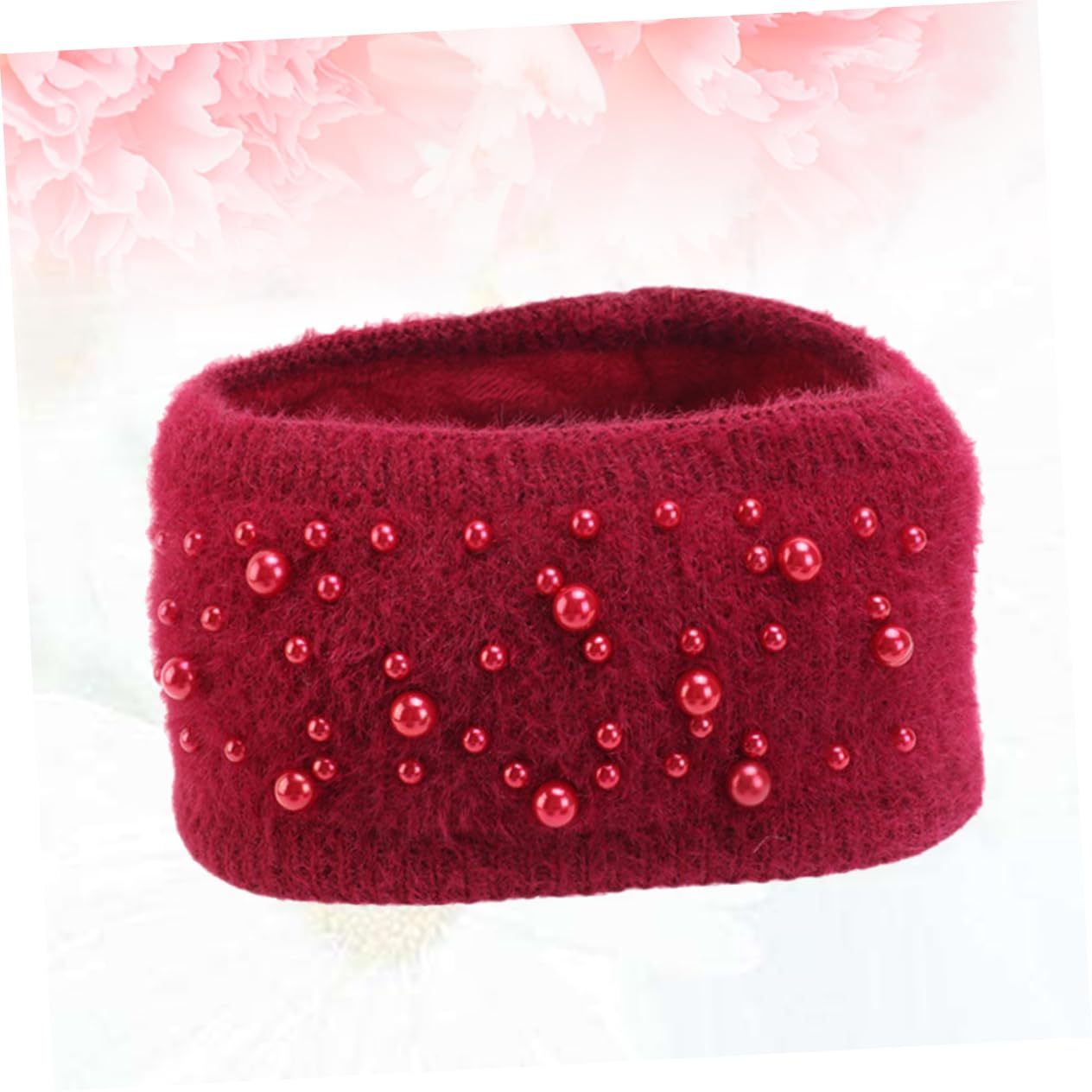 GLSTOY Thick Knitted Headband Pearl Women's Hair Band Soft Headwrap for Girls Stylish Headband