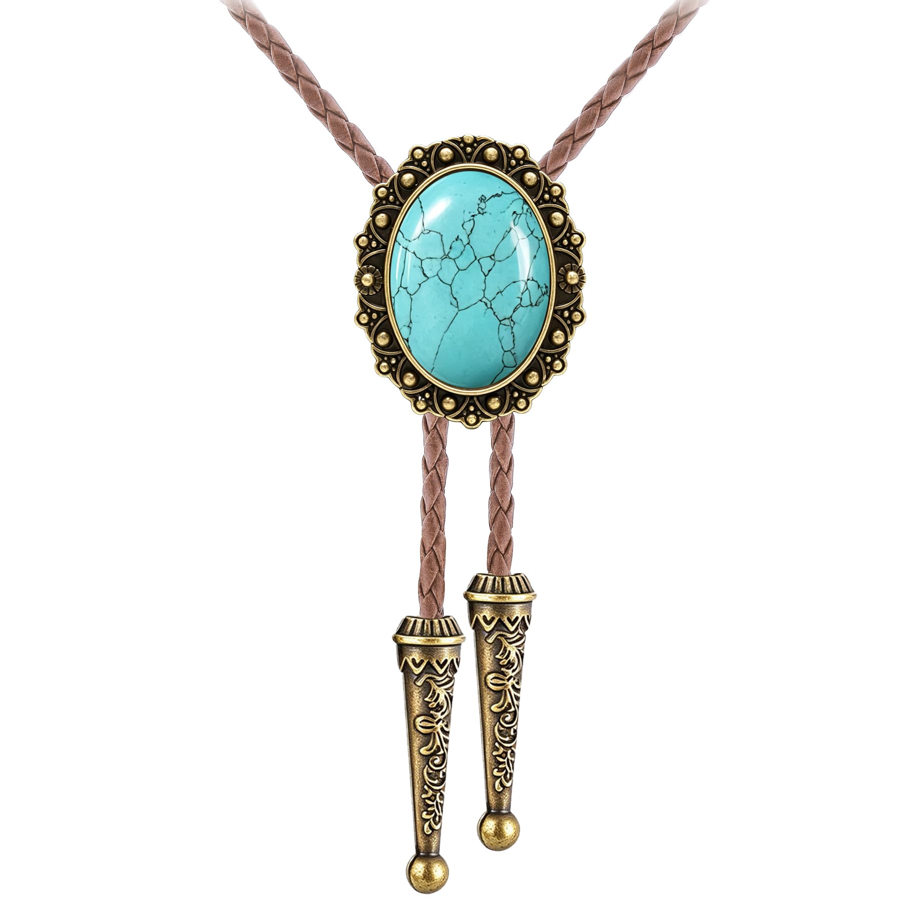 GelConnie Bolo Tie for Men Women Vintage Western Cowboy Necktie Adjustable