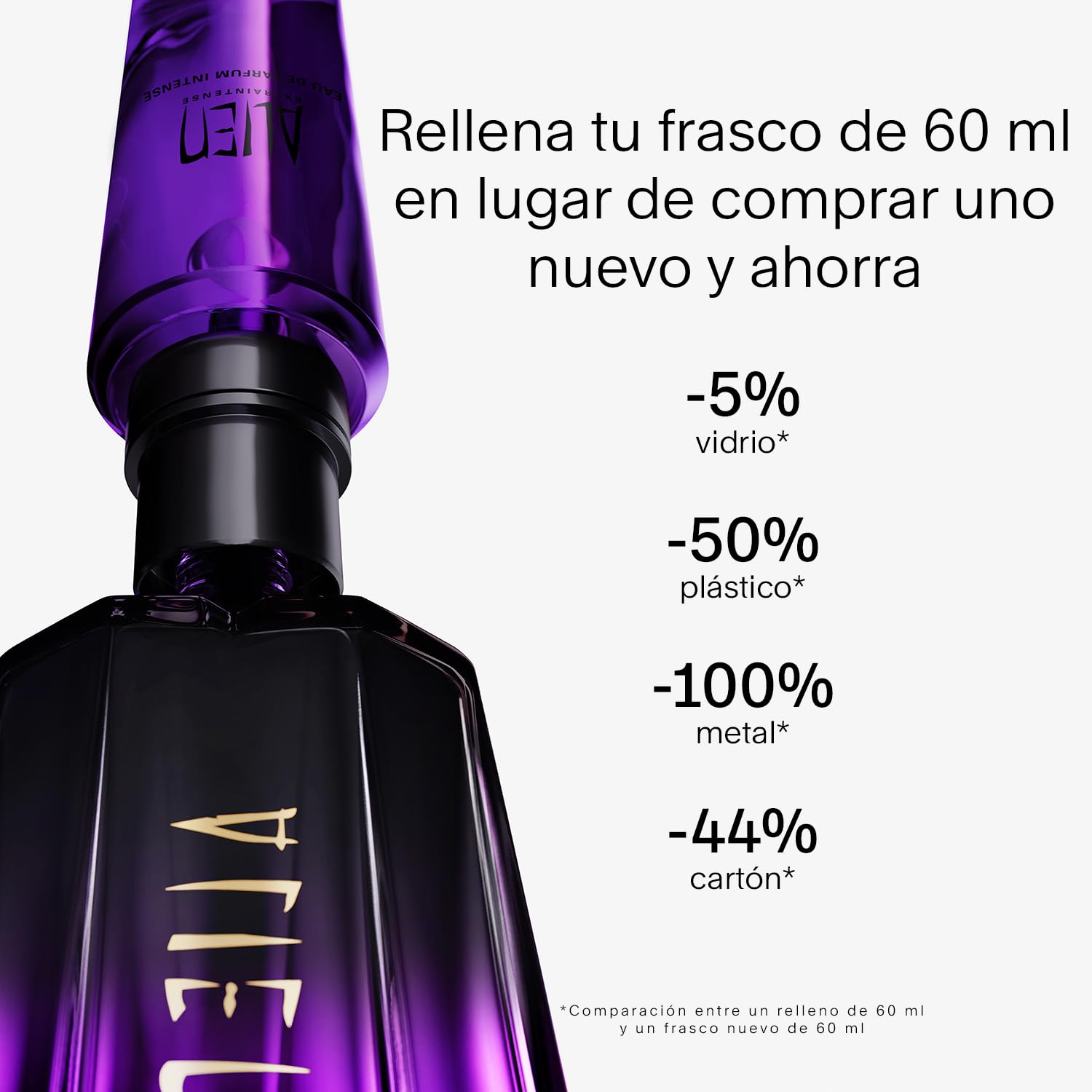 MUGLER Alien Extraintense, Eau de Parfum, Perfume para Mujer, Fragancia Floral Amaderada Gourmand y Refinada, Atrevida y Sensual, Toque Dramático, Recargable, 30 ml