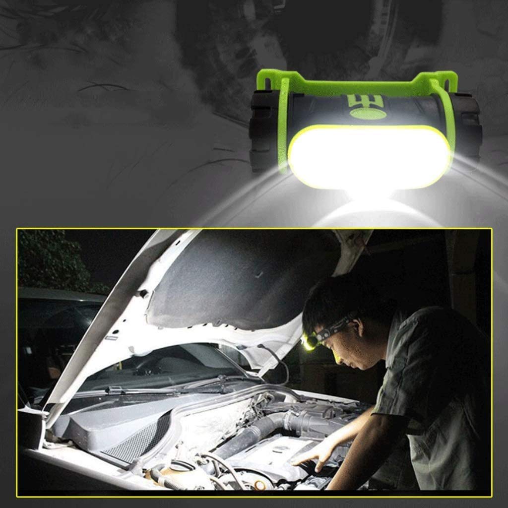 Phare, Lumière d'inondation, Rechargeable, Super Brillant pêche de Travail Réparation Automobile Lampe de Nuit Tête montée Lampe de Poche