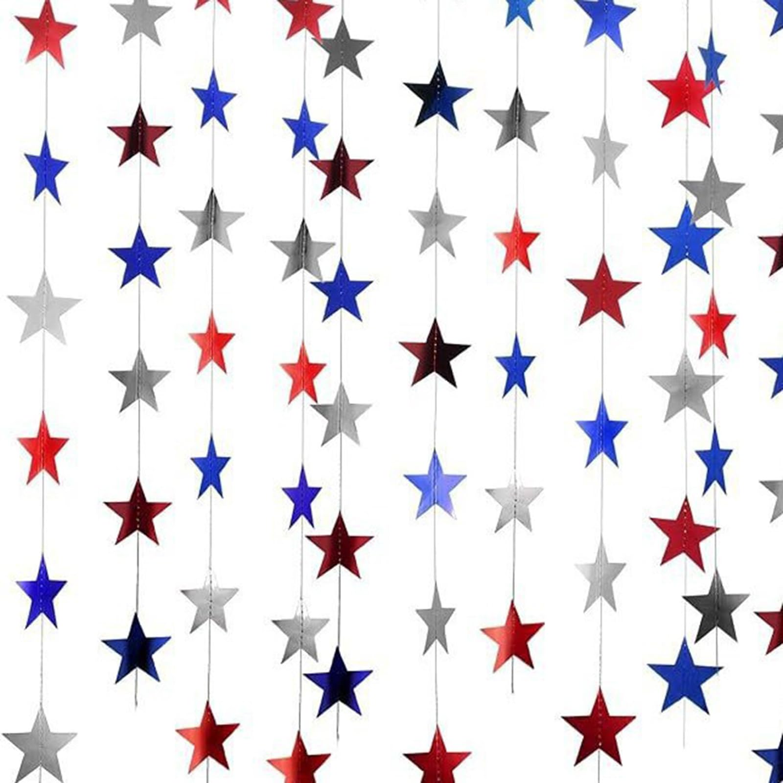 HZBB Assorted Color Paper Garlands Paper Star Streamers Banners for Festives Wall Ceiling Tabletop Decoration Parties Hanging Star Streamers
