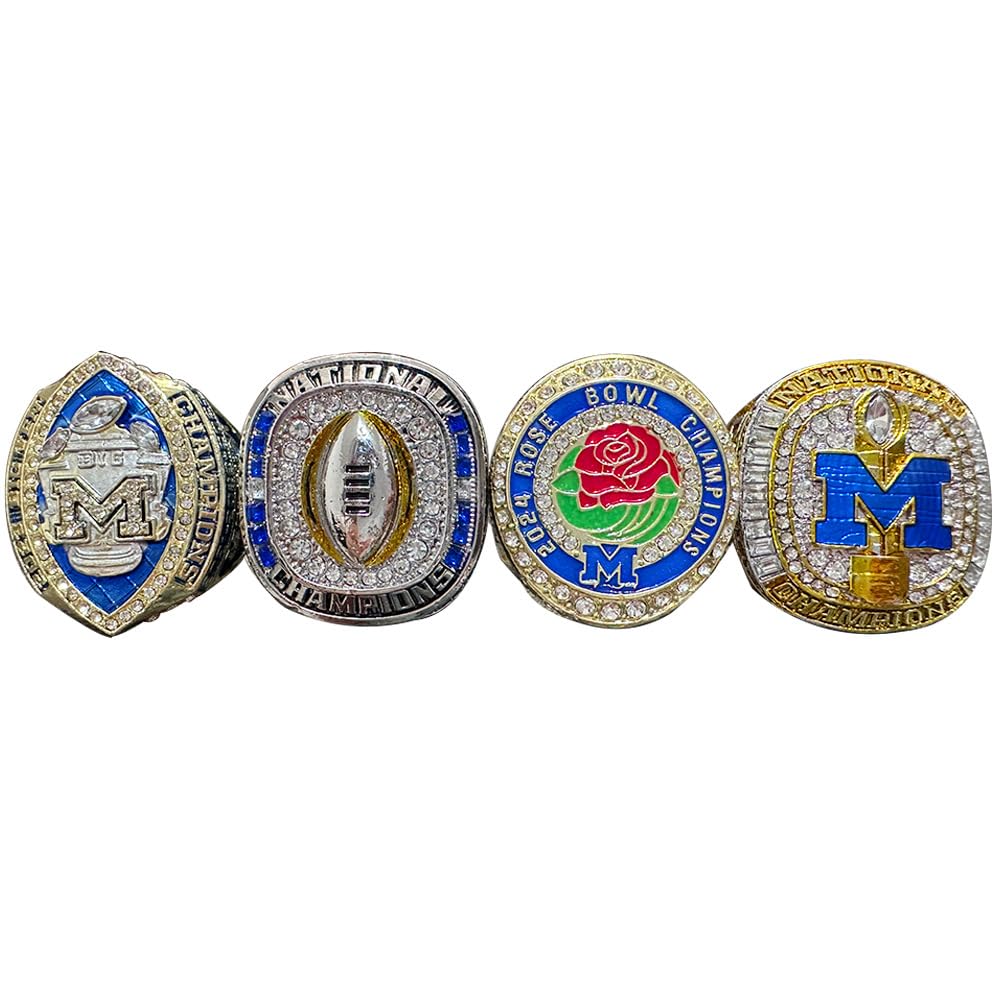 GFJryET Championship rings, 2024 Wolverines National Championship Ring Michigan State University Rings Replica