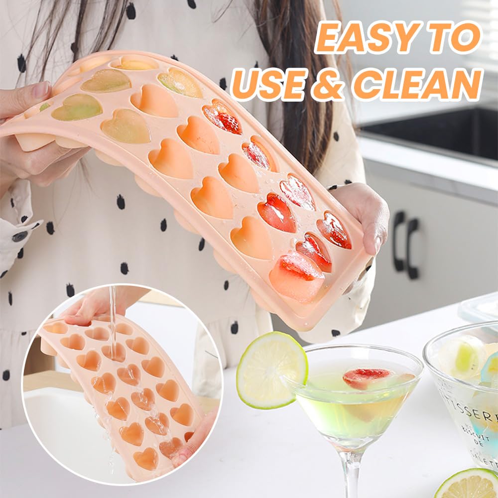 Vassoi Cubetti Di Ghiaccio A Forma Di Cuore: 3 Pacchetti Stampi Di Silicone Carini Bevande Cocktail 10 Griglie, Antiadere Da 1,6 € | DHgate