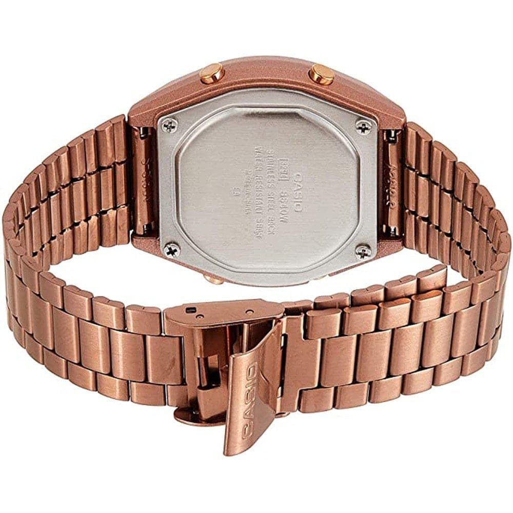 Casio Orologio unisex con quadrante digitale in oro rosa, serie vintage, B640WCG-5DF (D187)