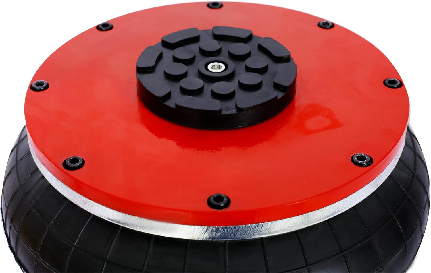 Air Jack, 5 Ton/11000LBS Triple Bag Air Jack with Adjustable Long Handle, 3-5S Fast Lifting Pneumatic Air Jack Lift Up to 15.5 Inch for Garage Car Lifting Repair (Red)