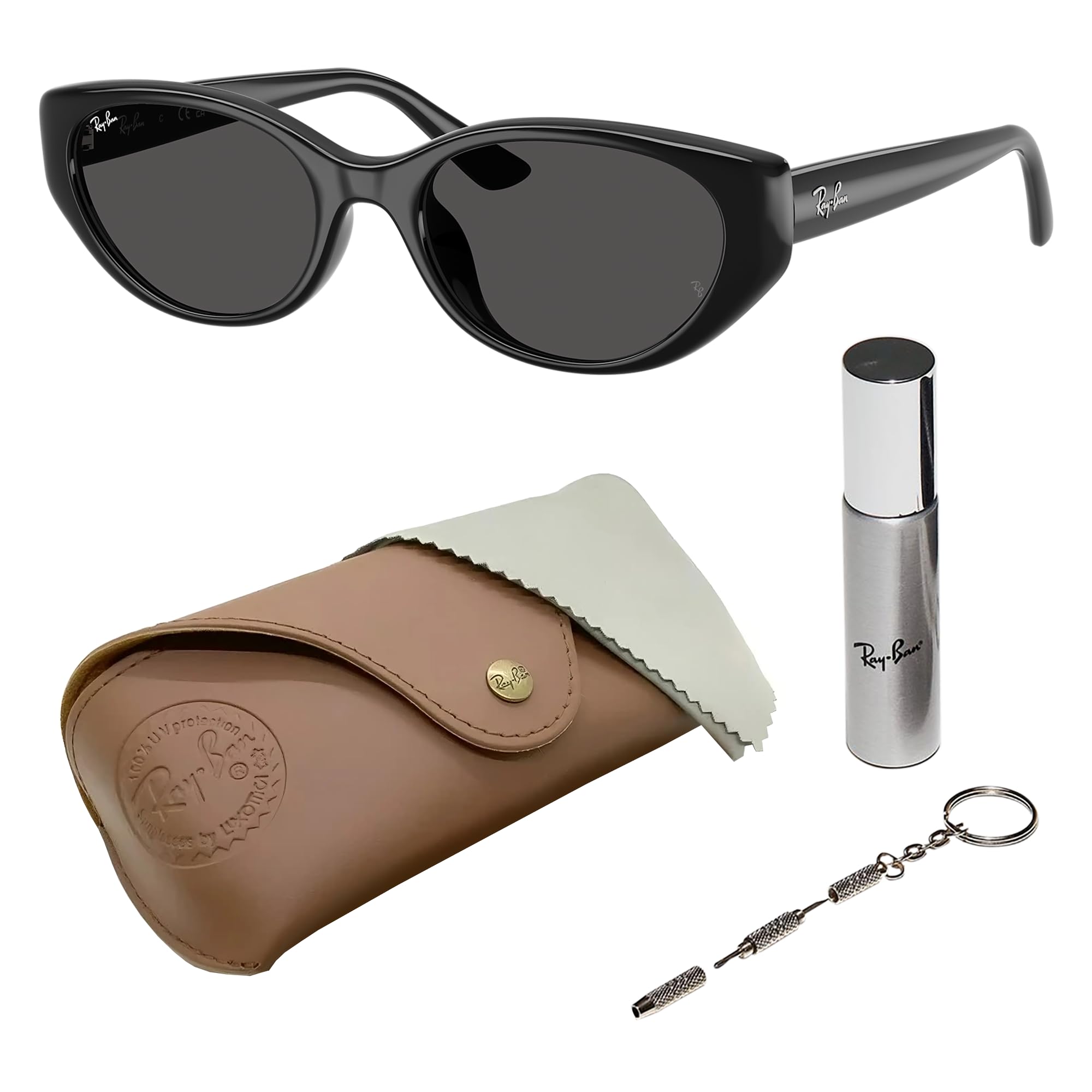 Ray-Ban RB4457D BIO-BASED Square-Round Shaped Sunglasses for Men Women with Official RAYBAN Eyewear Kit