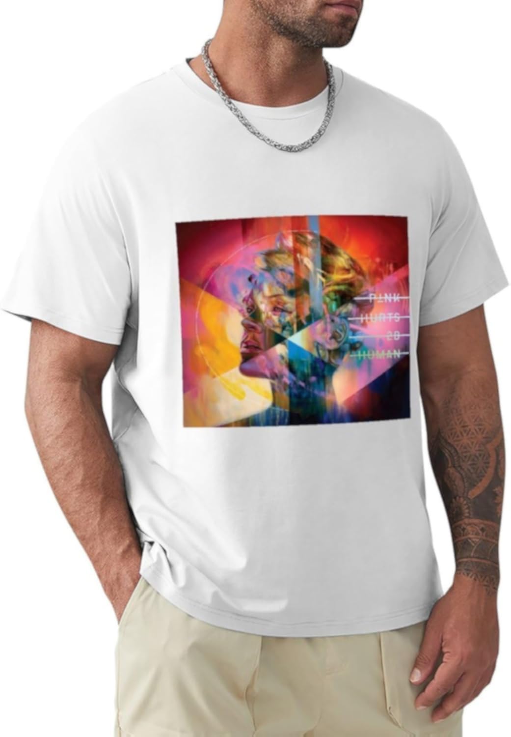 LXYAYY HUOBAN Pink T Shirt p!nk Hurts 2 b Human(Small)