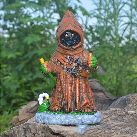 Amazon Co Jp スターウォーズ像 スターウォーズノームガーデンデコレーション 面白いノームレジンスタチュー芝生デコレーション ブロンズ ホーム キッチン