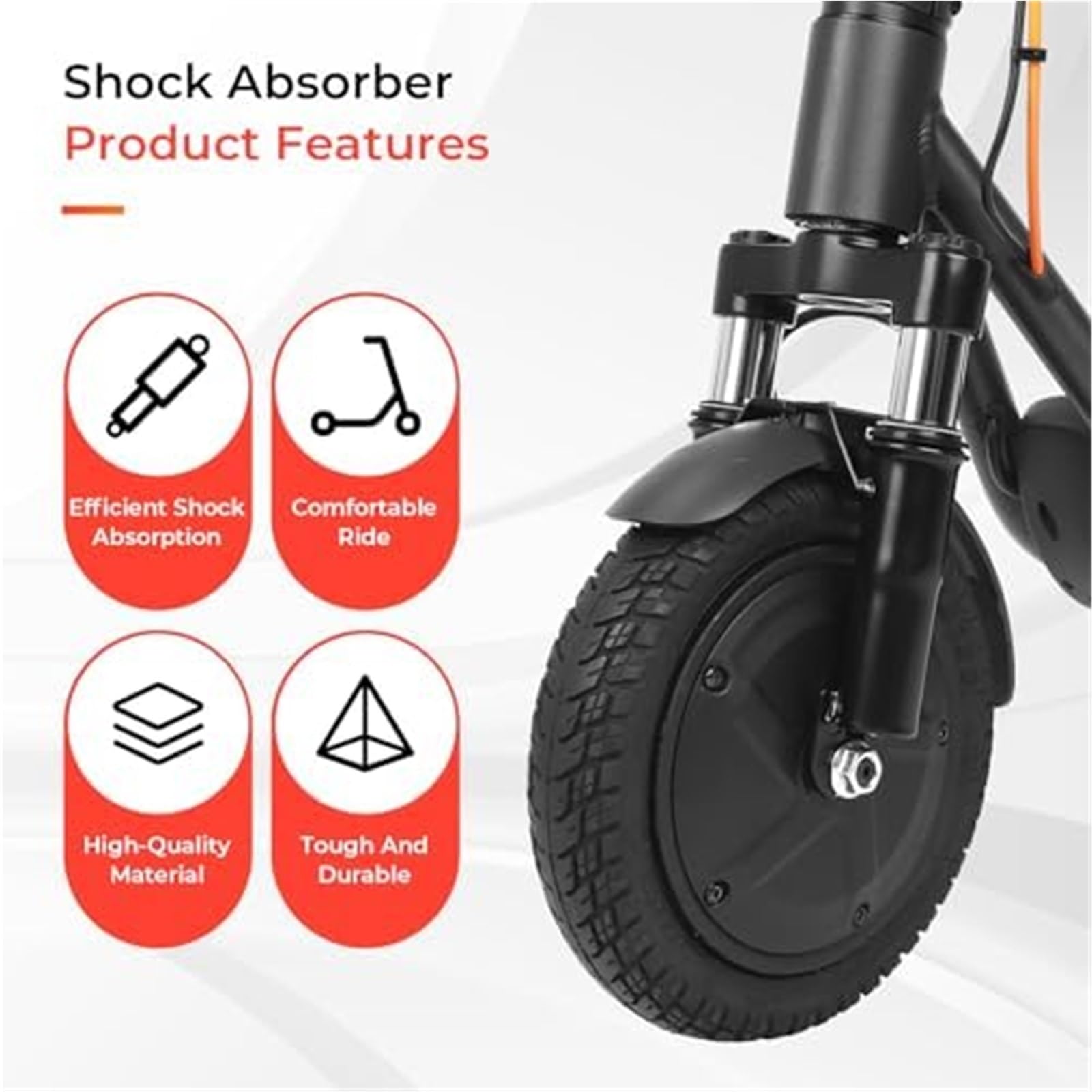Suspension Avant for Amortisseur avec béquille réglable et Garde-Boue, Accessoires for Scooters électriques Segway, Ninebot, F20, F25, F30 Suspension arrière de Scooter