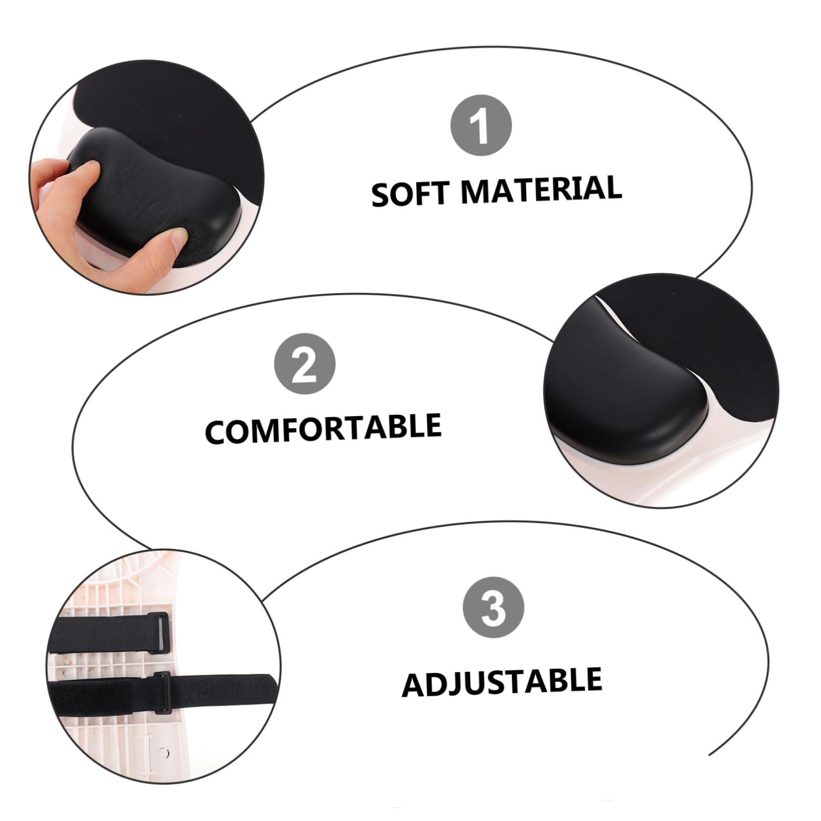 Homoyoyo 1pezzi Scheda Di Estensione Per Scrivania Scheda Di Supporto Per Gomiti Supporto Per Mani Realizzato in Memory Foam e Materiali Plastici Ergonomico Resistente Per Prolungato